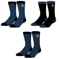 Lot de 3 paires de chaussettes de ville Serge Blanco en coton peigné - Livraison offerte
