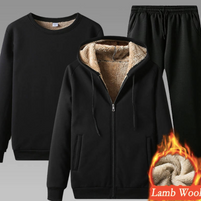 Ensemble survêtement thermique 3 pieces pour hommes et femmes - pantalon + pull + sweat à capuche - Livraison offerte