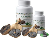 Ail Noir - Complément alimentaire à base de plantes - anti-stress et anti-fatigue - Renforce les defenses immunitaire - 60 gélules par boîte - Livraison Offerte